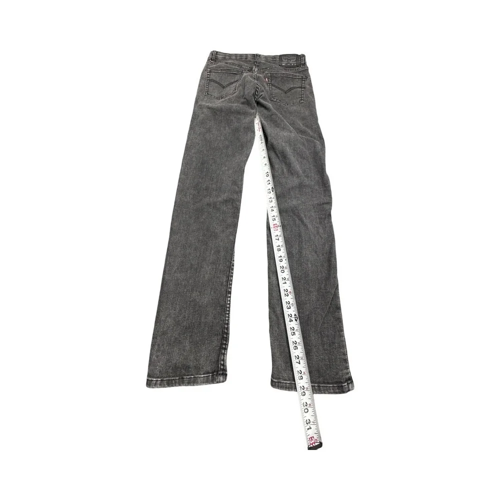 Levi's Jeans Boys 16 Reg Grey 502 Regular Taper Acid Wash Adjustable Waist Denim